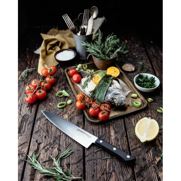 „Samura HARAKIRI“ šefo peilis 8,2″ / 208 mm, juodas 