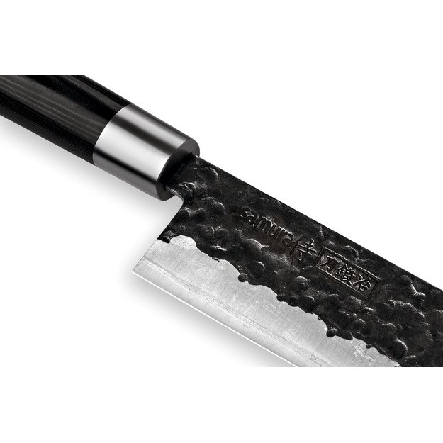Samura BLACKSMITH Nakiri japoniškas daržovių peilis 168 mm – profesionalus, aštrus ir atsparus įrankis virtuvei 