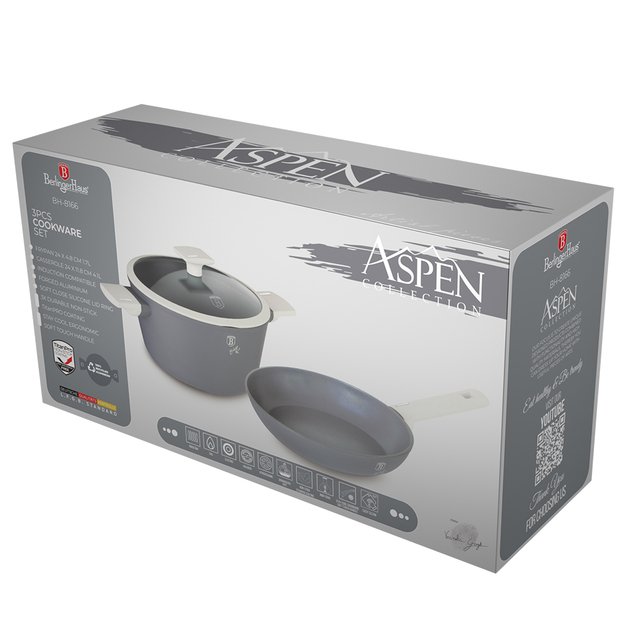 Puodų ir keptuvės rinkinys 3 dalių Berlinger Haus Aspen BH-8166