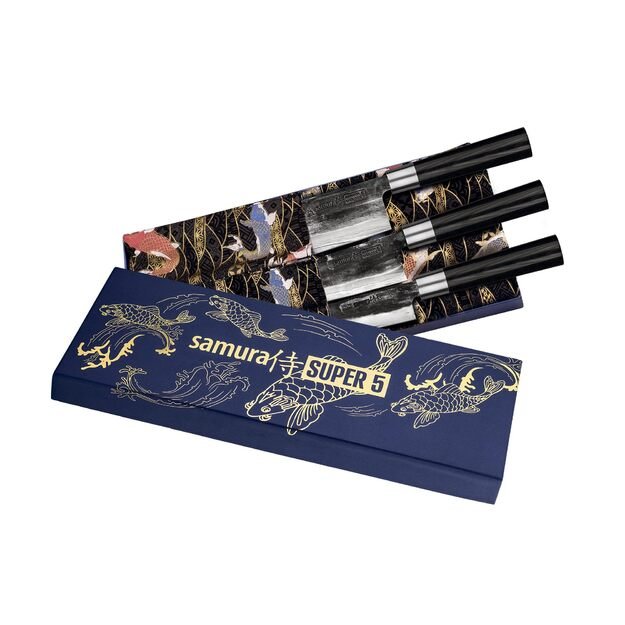 Samura Super 5 Professional Japanisches K&uuml;chenset mit drei Messern 