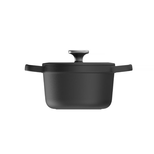 BergHOFF 20 cm troškintuvas su dangčiu - Graphite ketaus serija su laistymo dangčiu lėtam gaminimui 
