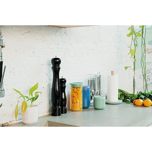 BergHOFF 42 cm pipirų malūnėlis - blizgus juodas medinis korpusas su reguliuojamu keraminiu malūnėliu 