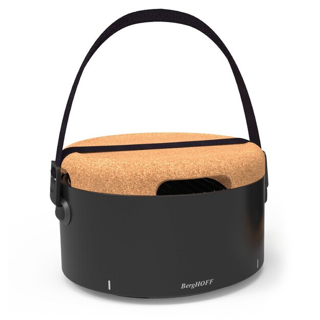 BergHOFF stalo kepsninė - ne&scaron;iojama anglinė grilinė su reguliuojamu oro srauto dangčiu, idealiai tinka sodui, parkui ar balkonui 