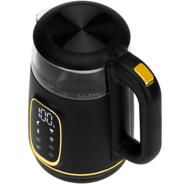 Elektrinis virdulys Adler AD 1305BG, 1.7L, temperatūros kontrolė, 2200W 1