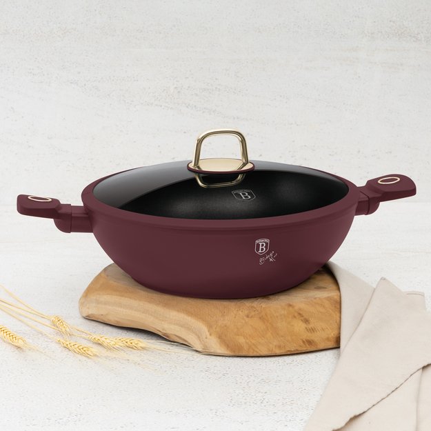Wok tipo puodas su dangčiu 30 cm Berlinger Haus BH-8035 Leonardo