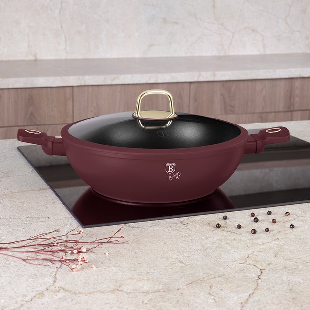 Wok tipo puodas su dangčiu 30 cm Berlinger Haus BH-8035 Leonardo
