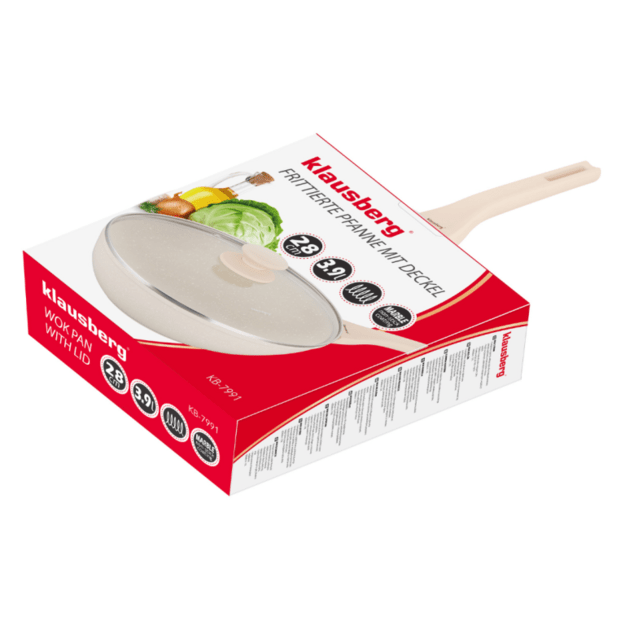 WOK keptuvė su dangčiu 28 cm Klausberg KB-7991 4