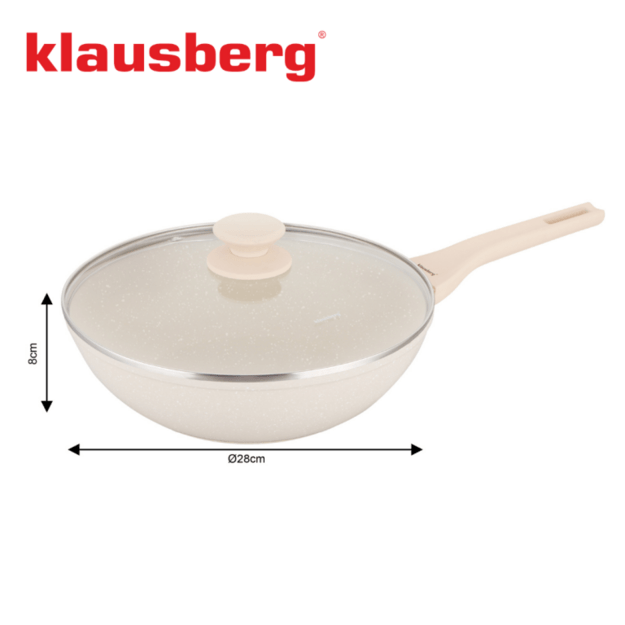 WOK keptuvė su dangčiu 28 cm Klausberg KB-7991 2