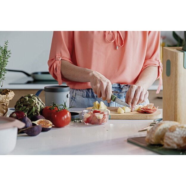 BergHOFF 6 dalių peilių blokas - Forest serija su įmontuotu galąstuvu ir mink&scaron;tomis rankenomis 