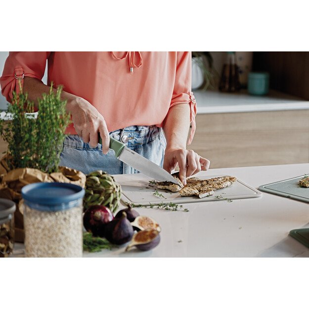 BergHOFF 6 dalių peilių blokas - Forest serija su įmontuotu galąstuvu ir mink&scaron;tomis rankenomis 