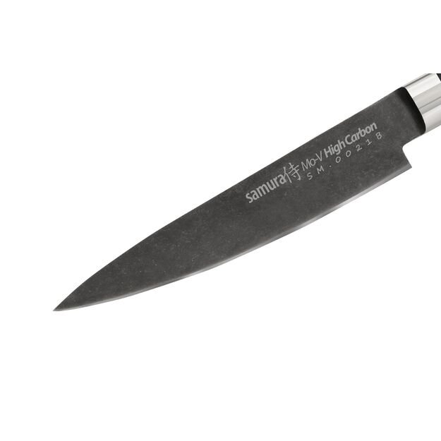 Samura MO-V 5  Stonewash Utility Knife - Premium Japanese Steel Kitchen Knife for Versatile Food Preparation and Culinary Tasks 