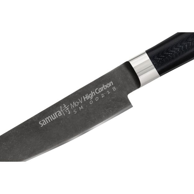 Samura MO-V 5  Stonewash Utility Knife - Premium Japanese Steel Kitchen Knife for Versatile Food Preparation and Culinary Tasks 