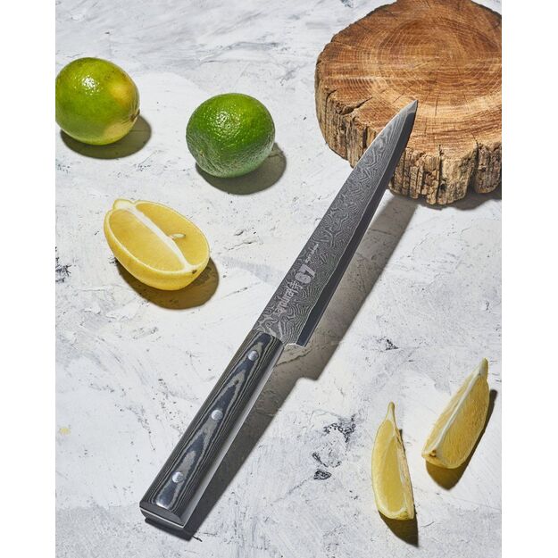 Samura 67-Layer Damascus Slicing Knife - 7.7  Japanese Steel Kitchen Knife for Precision Cutting and Culinary Excellence 