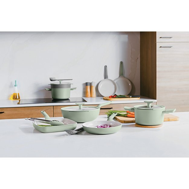 BergHOFF 26 cm blyninė - Balance Sage ekologi&scaron;ka aliuminio keptuvė su sveika nepridegančia danga 