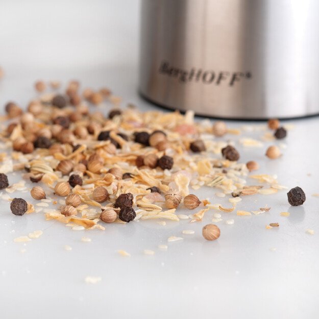 BergHOFF 19 cm druskos ir pipirų malūnėlis - dvigubas malūnėlis su reguliuojamu keraminiu mechanizmu 