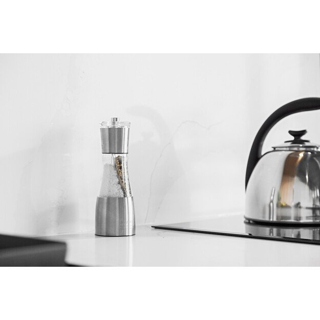 BergHOFF 19 cm druskos ir pipirų malūnėlis - dvigubas malūnėlis su reguliuojamu keraminiu mechanizmu 