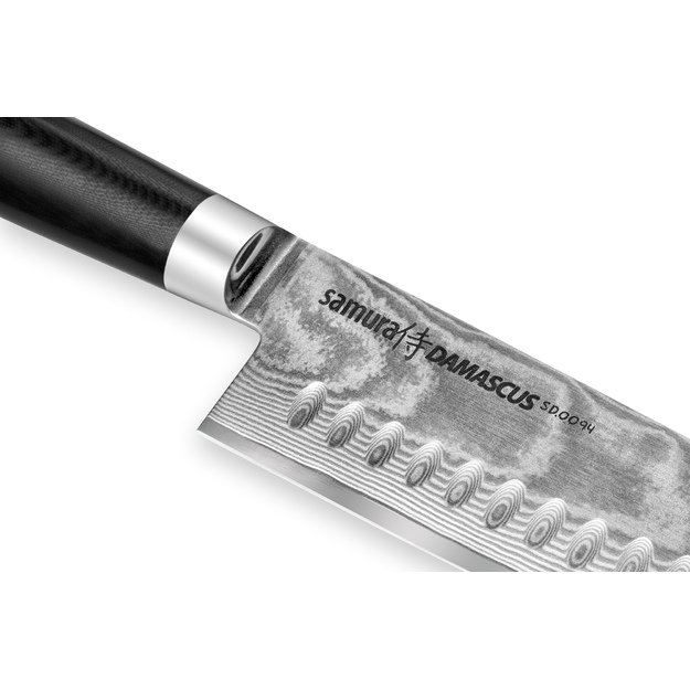 Samura DAMASCUS Santoku virtuvinis peilis 180 mm – profesionalus, damasko plieno, aštrus ir ergonomiškas 