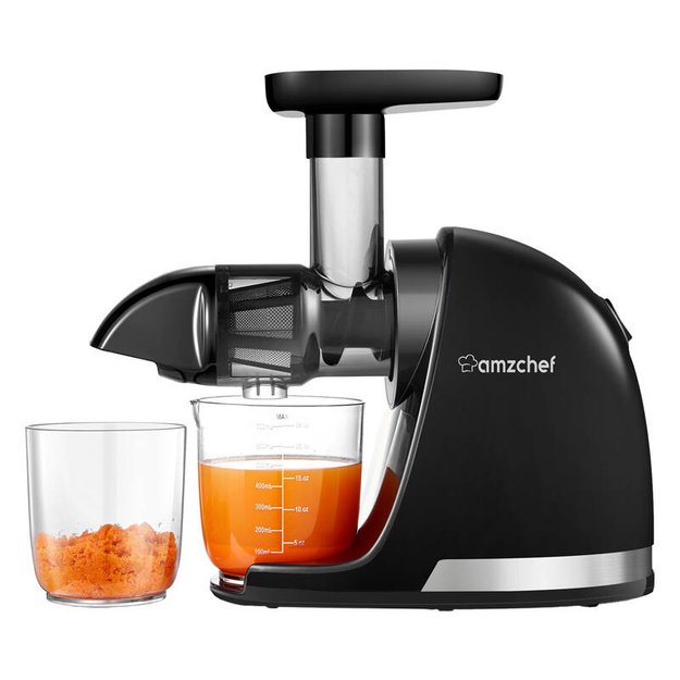 AMZCHEF lėtaeigė sulčiaspaudė 150 W, 80 RPM, juoda, 1501-BK-SM