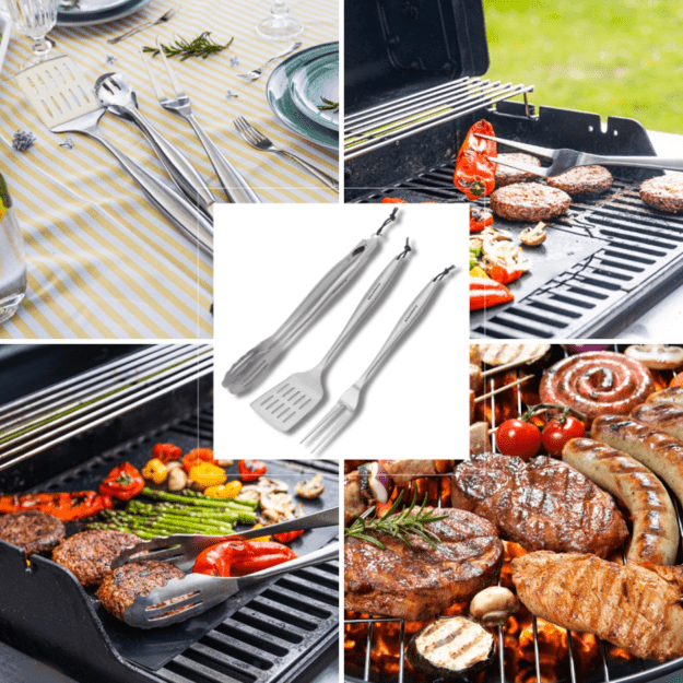 Grilinimo įrankių rinkinys, 3 vnt., nerūdijantis plienas, Klausberg KB-7900 3