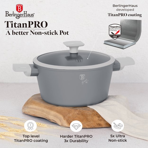 Puodų ir keptuvių rinkinys 15 dalių Berlinger Haus Aspen BH-8245