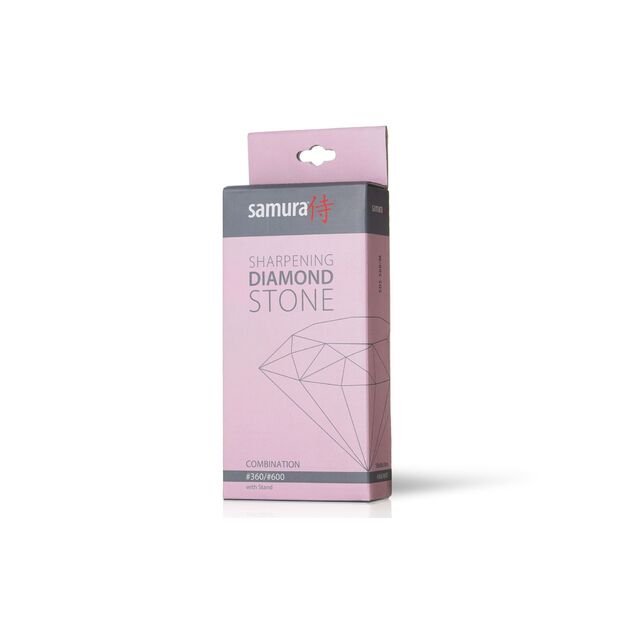 Samura Diamond Dual-Sided Sharpening Stone #360/#600 for Japanese Steel Kitchen Knives 