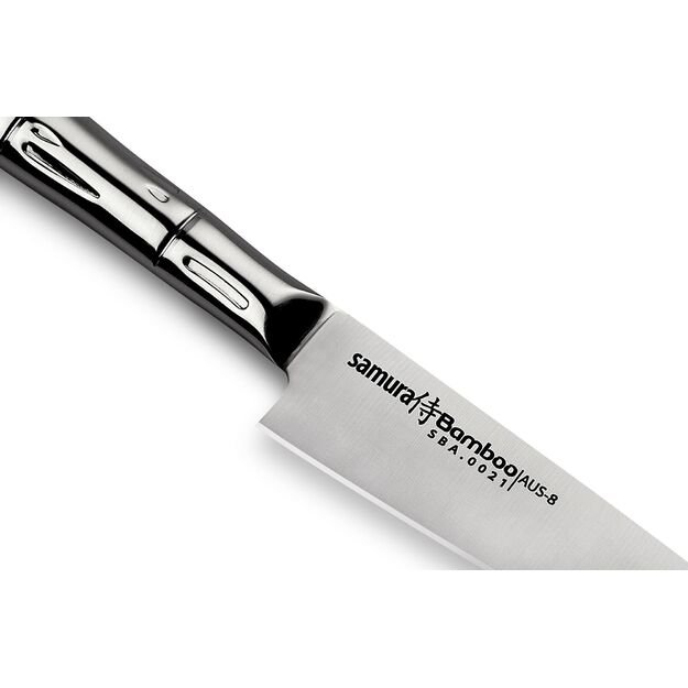 Samura BAMBOO Soft Cheese Knife - 5.3   (135 mm) Japanese Steel Culinary Tool for Precise Slicing and Serving 