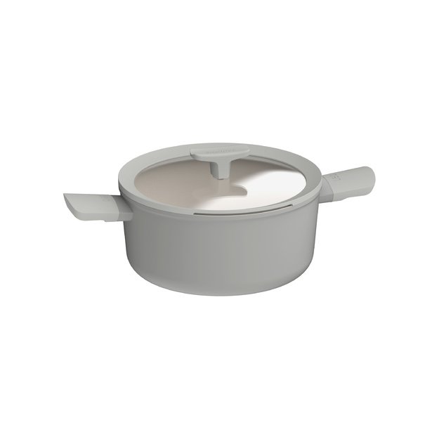 BergHOFF 24 cm puodas su dangčiu - Balance Moonmist su nupylimo funkcija ir sveika keramikinė danga 