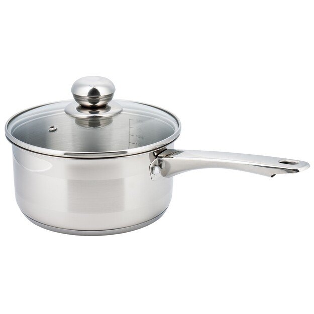 KINGHoff nerūdijančio plieno puodas su dangčiu, 1,5 l, Ø16 cm, KH-4323