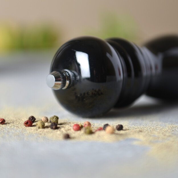 BergHOFF 26.5 cm pipirų malūnėlis - didelis medinis malūnėlis su reguliuojamu keraminiu mechanizmu 