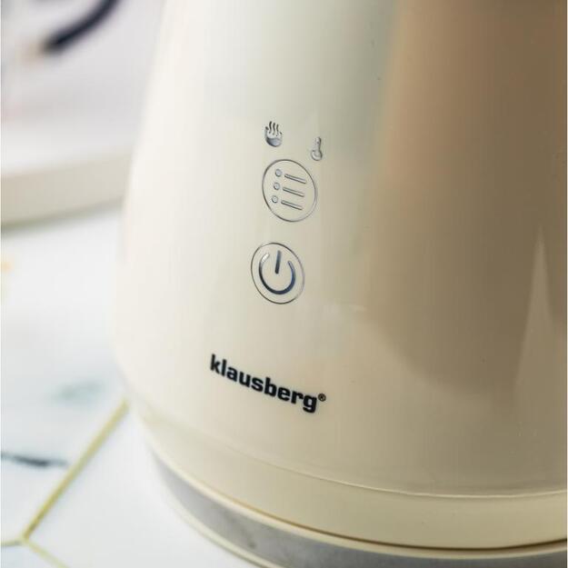 Elektrinis virdulys Klausberg KB-7893, 1L, stiklinis, su LED valdymo skydeliu 12