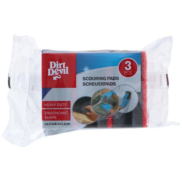DIRT DEVIL ergonominė šveitimo kempinė, 3 vnt., 95x65x43mm 1