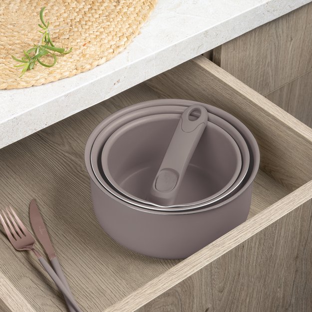 Puodų ir keptuvių rinkinys 12 dalių Berlinger Haus BH-8251 Taupe