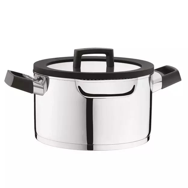 Berghoff „Uqonic Downdraft“ 6 dalių puodų rinkinys su garo kontrolės dangčiais 1 Berghoff „Uqonic Downdraft“ 6 dalių puodų rinkinys su garo kontrolės dangčiais 1