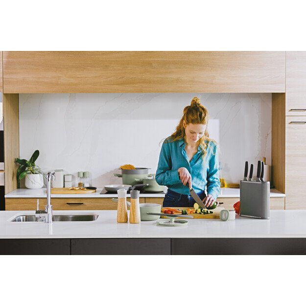 BergHOFF 6 dalių peilių blokas - Balance serija su perdirbtu plastiku ir dviejų spalvų įdėklu 