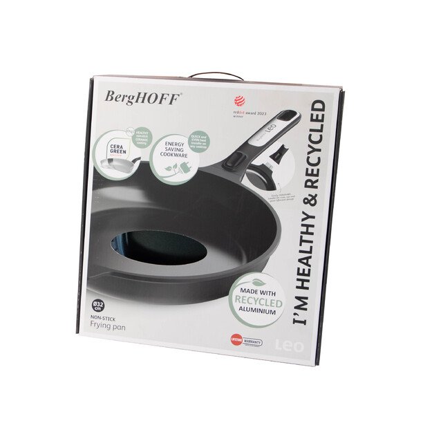 BergHOFF 32 cm keptuvė - Phantom serija su sveika CeraGreen danga ir nuimama rankena 