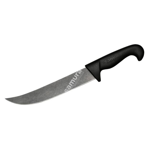 Samura SULTAN PRO 8.4  Stonewash Slicer Knife, Japanese Steel with Black Handle - Precision Kitchen Tool for Culinary Excellence 