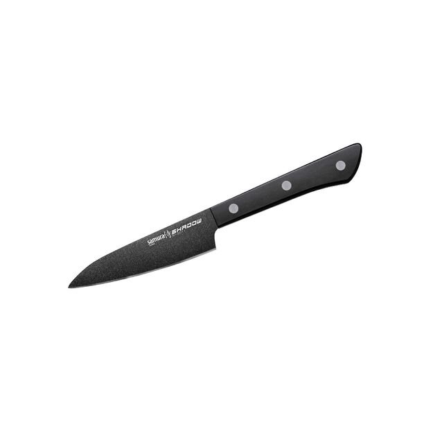 Samura SHADOW 4  Non-Stick Paring Knife - Precision Japanese Steel Kitchen Tool for Effortless Cutting and Slicing 
