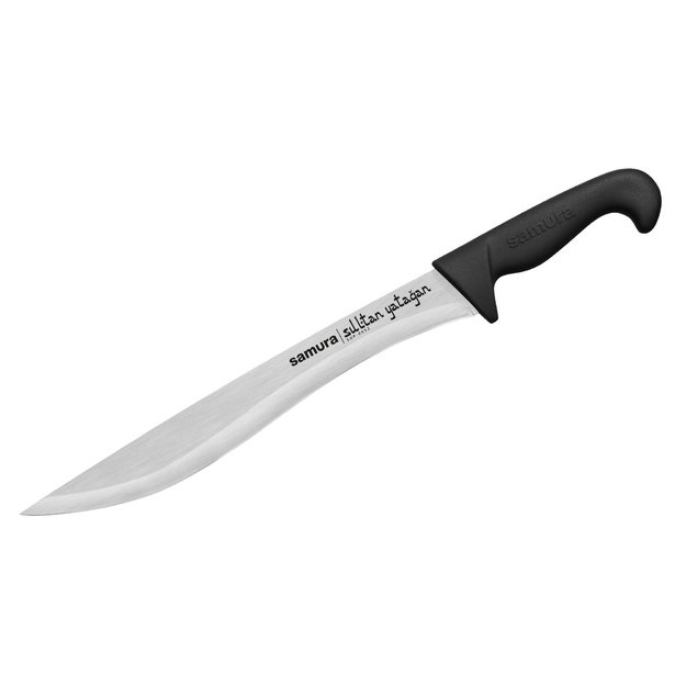 Samura SULTAN PRO 11.9  Yatagan Knife with Black Handle - Premium Japanese Steel Chef s Knife for Precision Cutting and Culinary Excellence 