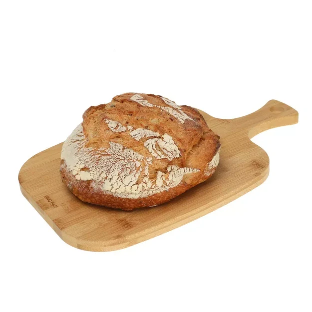 KINGHoff KH-1564 bambukinė pjaustymo lentelė su rankena 38 × 23 cm