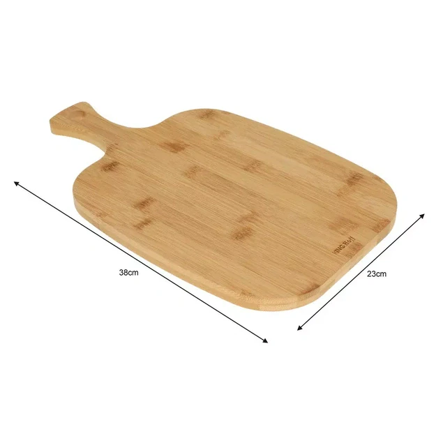 KINGHoff KH-1564 bambukinė pjaustymo lentelė su rankena 38 × 23 cm