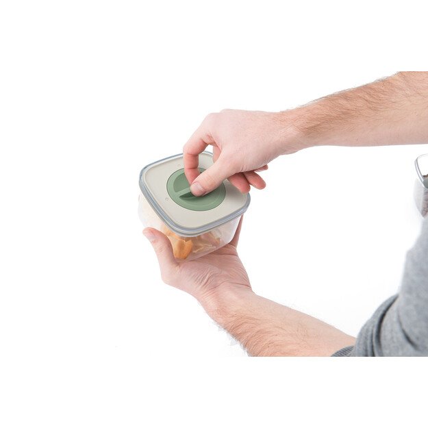 BergHOFF 5 dalių Smart Seal maisto indelių rinkinys - 2x 0,4 l, 2x 1 l, 1x 1,6 l, dėžutės su galimybe sukrauti 