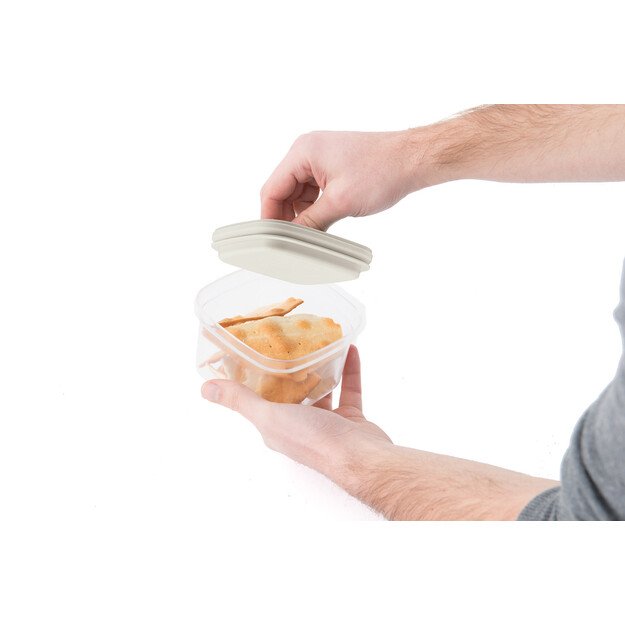 BergHOFF 5 dalių Smart Seal maisto indelių rinkinys - 2x 0,4 l, 2x 1 l, 1x 1,6 l, dėžutės su galimybe sukrauti 