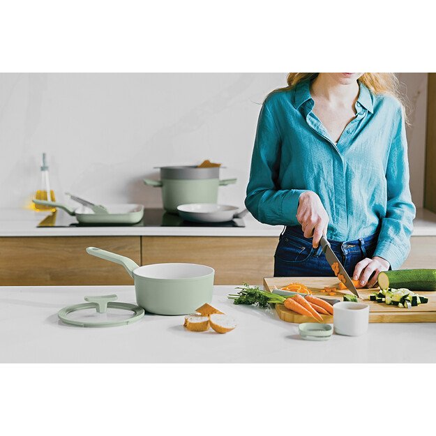 BergHOFF Balance Sage Puodelis su dangčiu nelipnus 18cm 