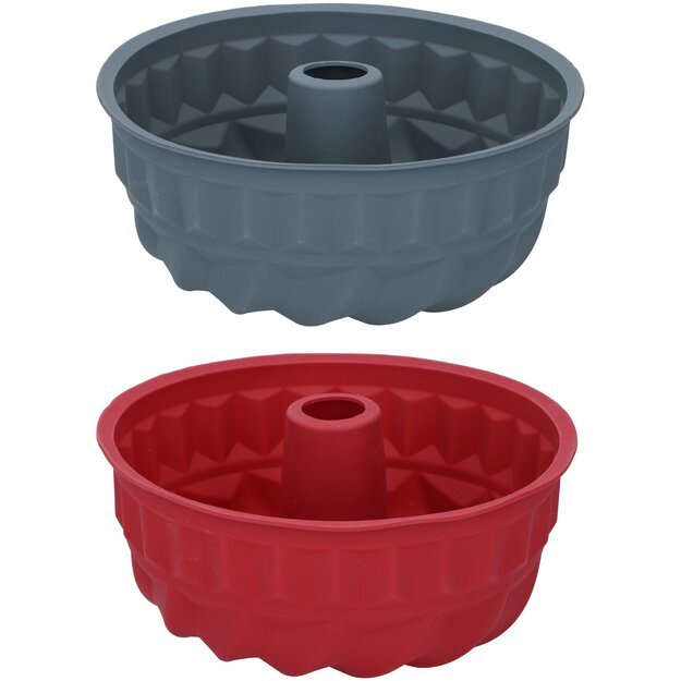 ALPINA silikoninės Bundt kepimo formos, 2 vnt., 24 × 24 × 10,5 cm, 871125223722