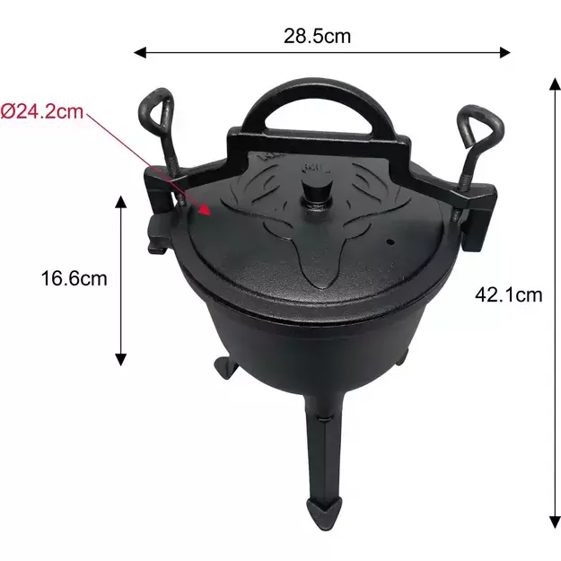 KINGHoff emaliuotas ketaus katilas / kazanas 5L, KH-2231