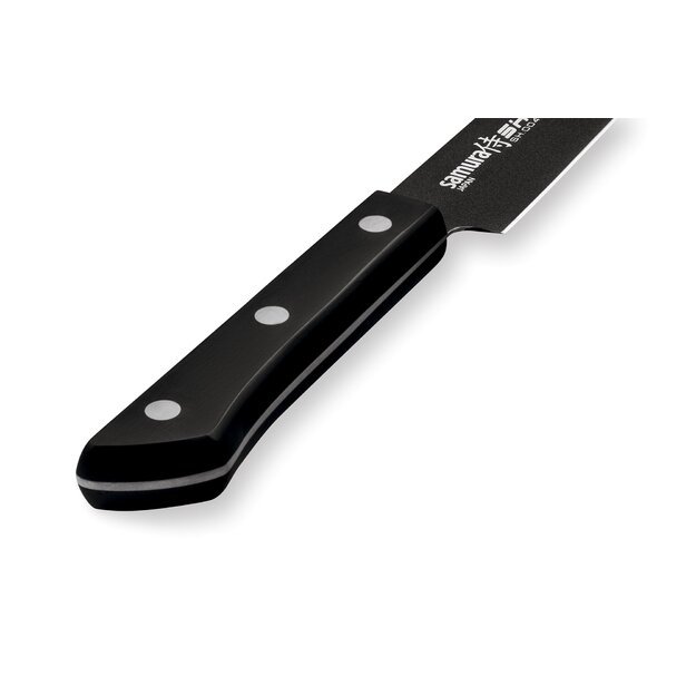 Samura SHADOW Nakiri virtuvinis peilis 170 mm, juodas nelimpančio dangos – profesionalus pjovimas ir ilgaamžiškumas 