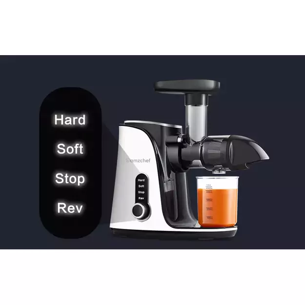 AMZCHEF lėtaeigė sulčiaspaudė 4in1, 2 greičiai, balta, GM3001-WT 4