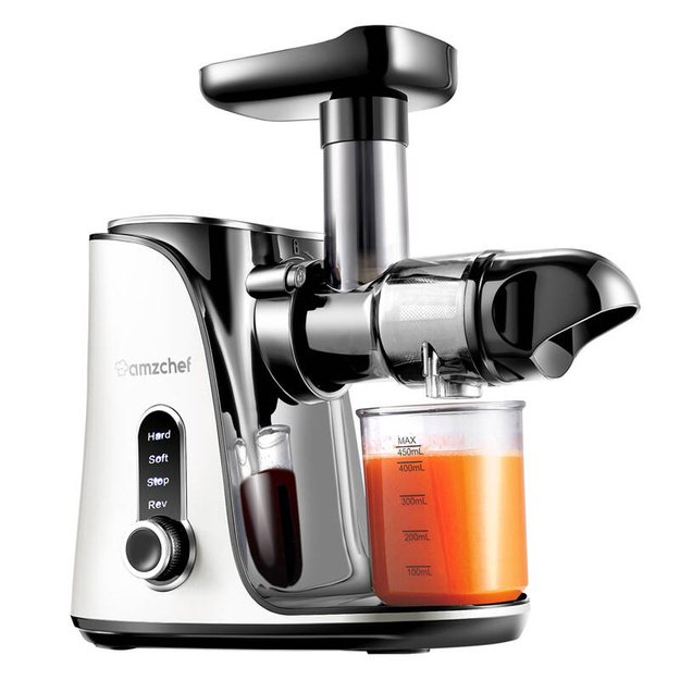 AMZCHEF lėtaeigė sulčiaspaudė 4in1, 2 greičiai, balta, GM3001-WT