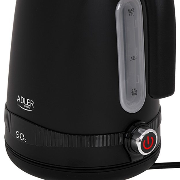 Adler AD 1295B elektrinis virdulys su temperatūros reguliavimu 1,7 l