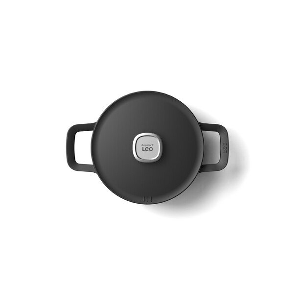 BergHOFF 20 cm troškintuvas - Phantom serija su silikoninėmis rankenomis ir stikliniu dangčiu su sieteliu 